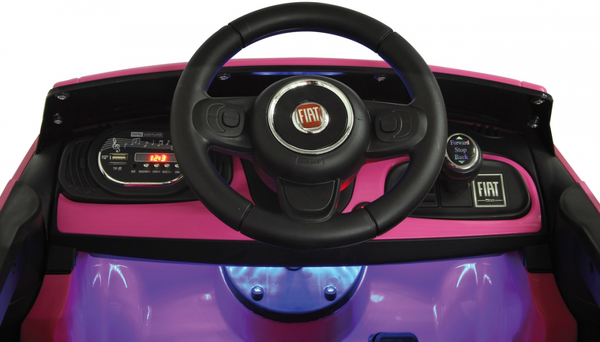 Coche Electrico Infantil Fiat 500 Fucsia 12v